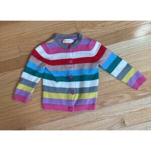 Mini Boden Rainbow Stripe Cardigan 3-4Y